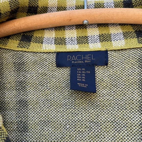Rachel Roy green plaid jacket XL with tags - Picture 2 of 3